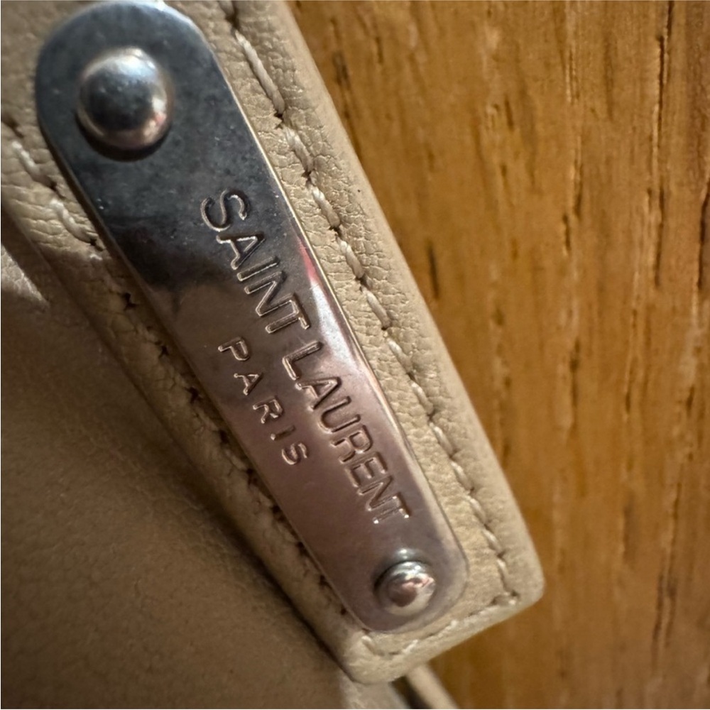 Saint Laurent YSL Lou Camera Bag Beige Leather Silver Hardware Crossbody - Picture 6 of 15